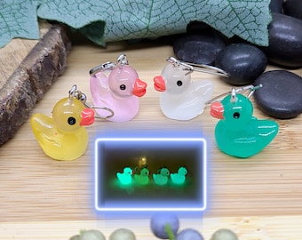 GLOW IN THE Dark Duck Earrings Baby Shower Gift | Rubber Duck Resin Earrings | Cool Cute Novelty Earrings For Midwife Gift Birthday Gift