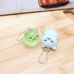 GLOW IN THE Dark Cat Earrings Cat Lover Gift Fat Cat Mismatched Earrings Funky Kawaii Resin Earrings Novelty Cute Cat Earrings image 9