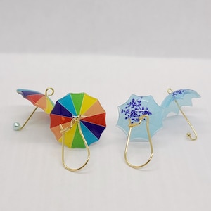 RAINY DAY UMBRELLA Earrings Gift For Mom Colorful Weather Earrings Delicate Whimsical Spring Summer Earrings Birthday Gift For Wife image 9