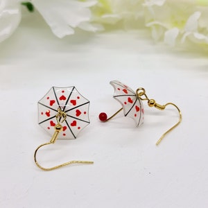 RAINY DAY UMBRELLA Earrings Gift For Mom Colorful Weather Earrings Delicate Whimsical Spring Summer Earrings Birthday Gift For Wife image 7