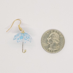 RAINY DAY UMBRELLA Earrings Gift For Mom Colorful Weather Earrings Delicate Whimsical Spring Summer Earrings Birthday Gift For Wife image 10