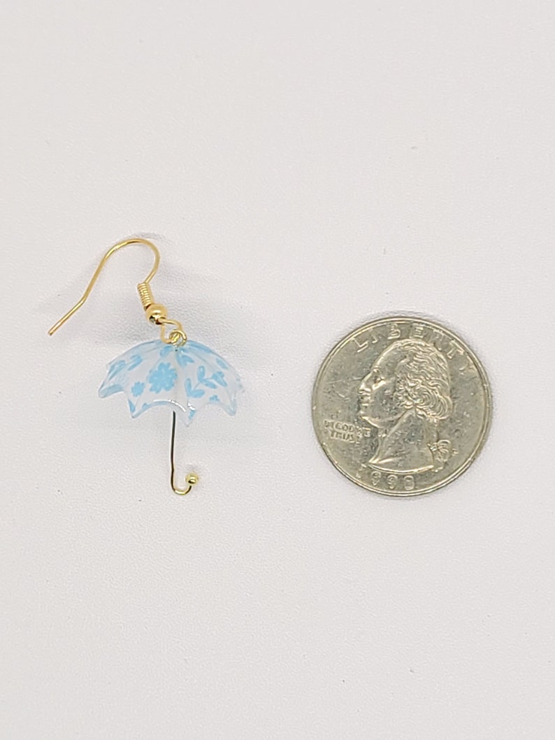 RAINY DAY UMBRELLA Earrings Gift For Mom Colorful Weather Earrings Delicate Whimsical Spring Summer Earrings Birthday Gift For Wife image 10