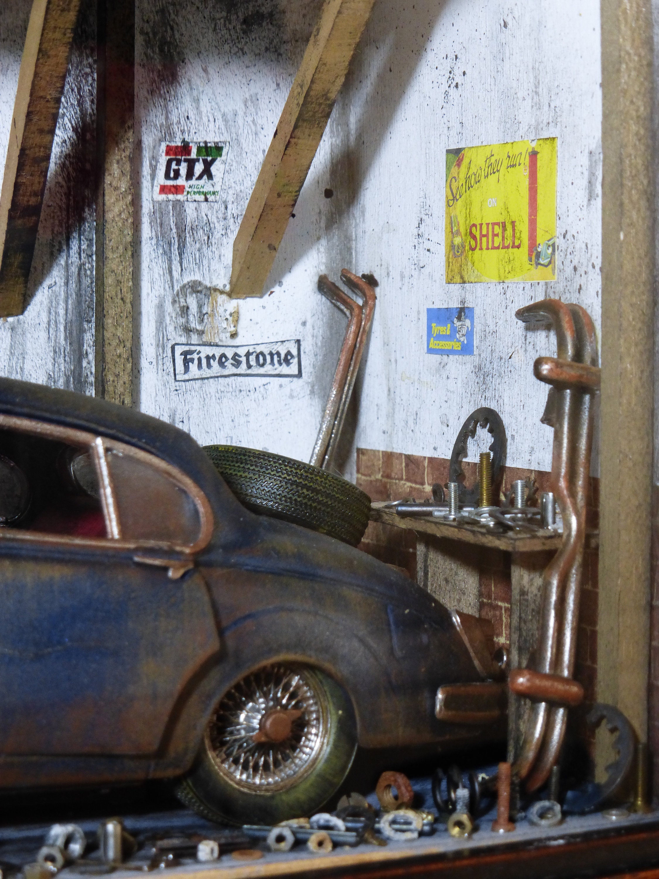 Jaguar MKII Model Diorama by Classic Car Art of London - Etsy