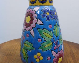 ボッホフレール ラルーヴィエール アールデコ 陶器 花瓶, 手描き