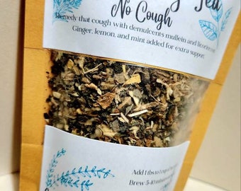 No Cough, Apothecary Tea, Herbal tea, for cough, colds, sore throats, respiratory support