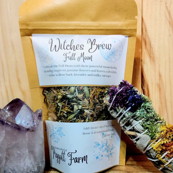 Witches Brews - tea blend, tea gift, empath protection, meditation accessories, witches gift, witches tea, third eye, Chakra tea, prosperity