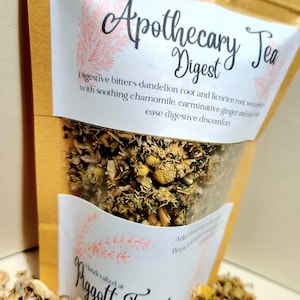Digest, Apothecary Tea, Herbal Tea for, upset stomach, bloating