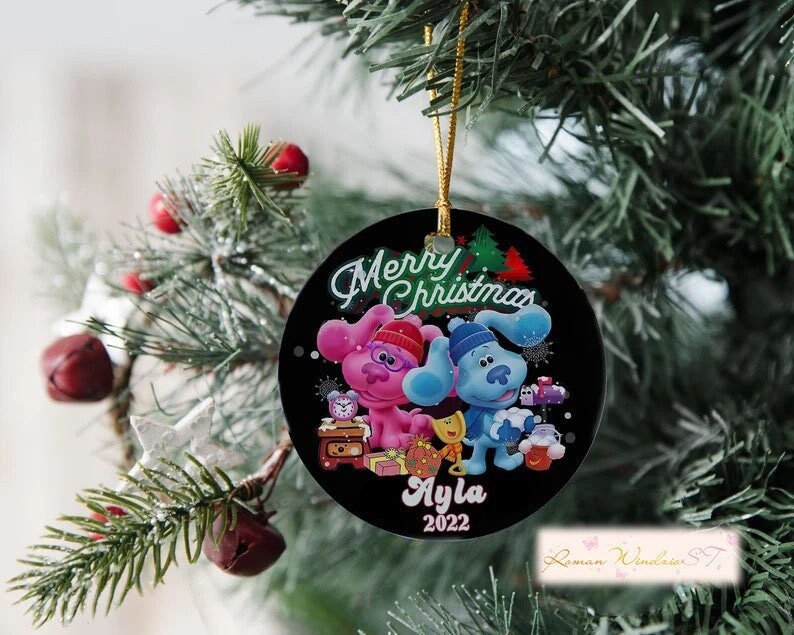 Personalized Blues Clues Ornament, Kids Christmas Ornament, Blues Clues Custom