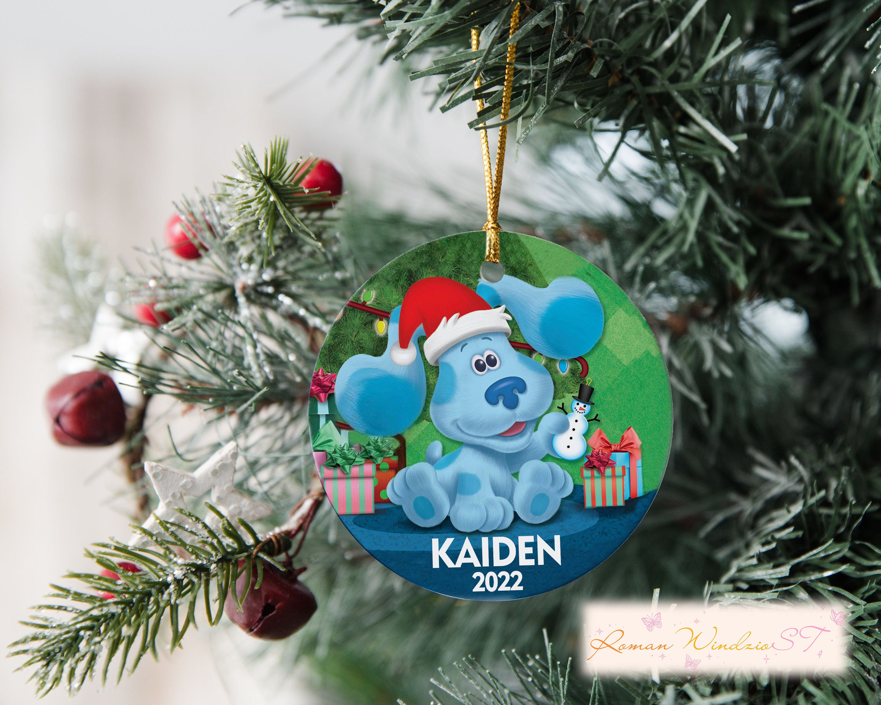Personalized Blues Clues Ornament, Blues Clues Christm Ornament