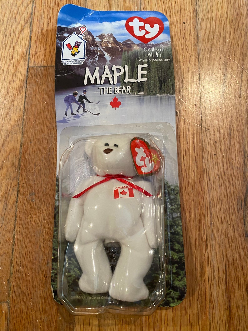 RARE Maple the Bear Ty collector beanie baby Etsy