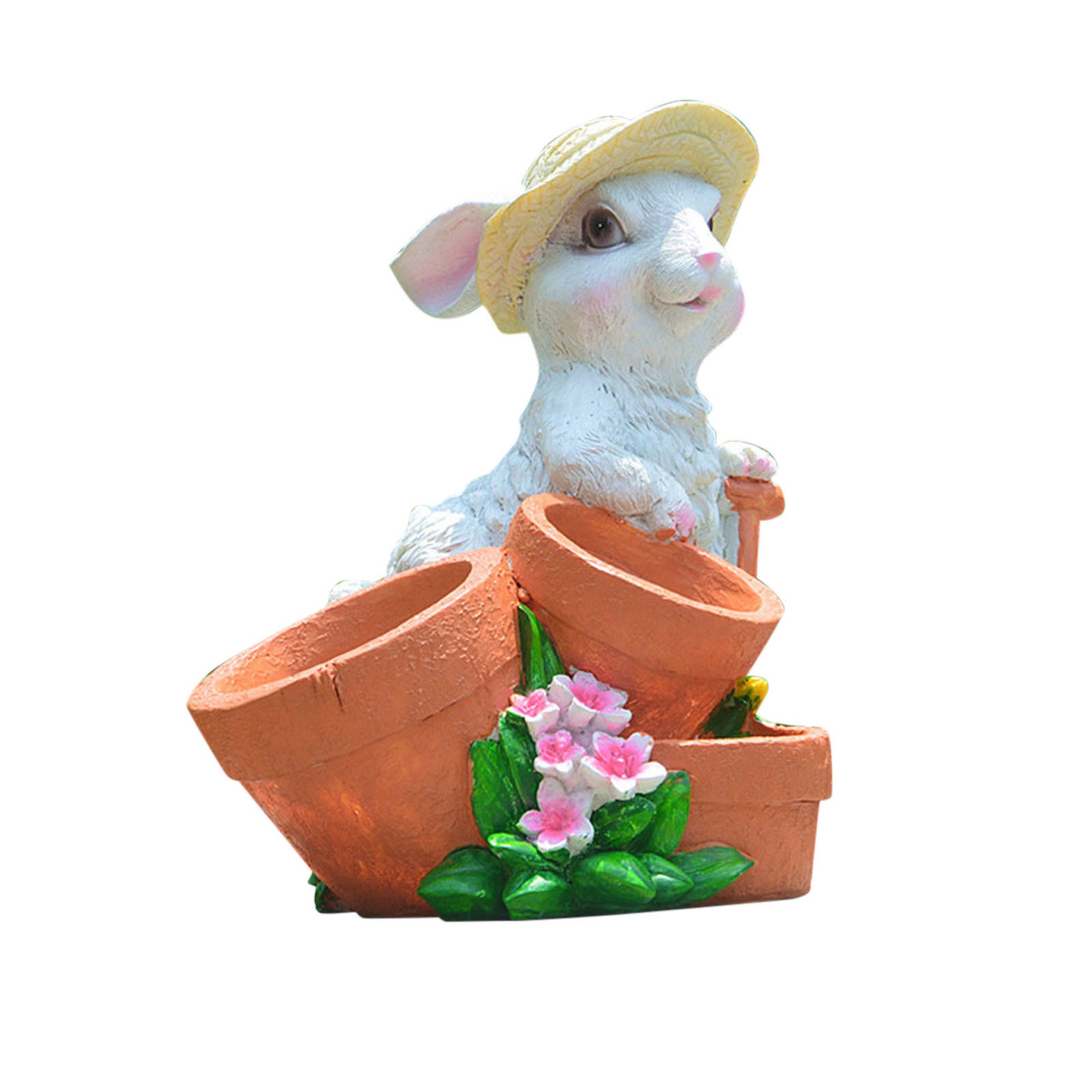Rabbit Figurines Resin Bunny Figure Sculpture Garden Rabbit Etsy