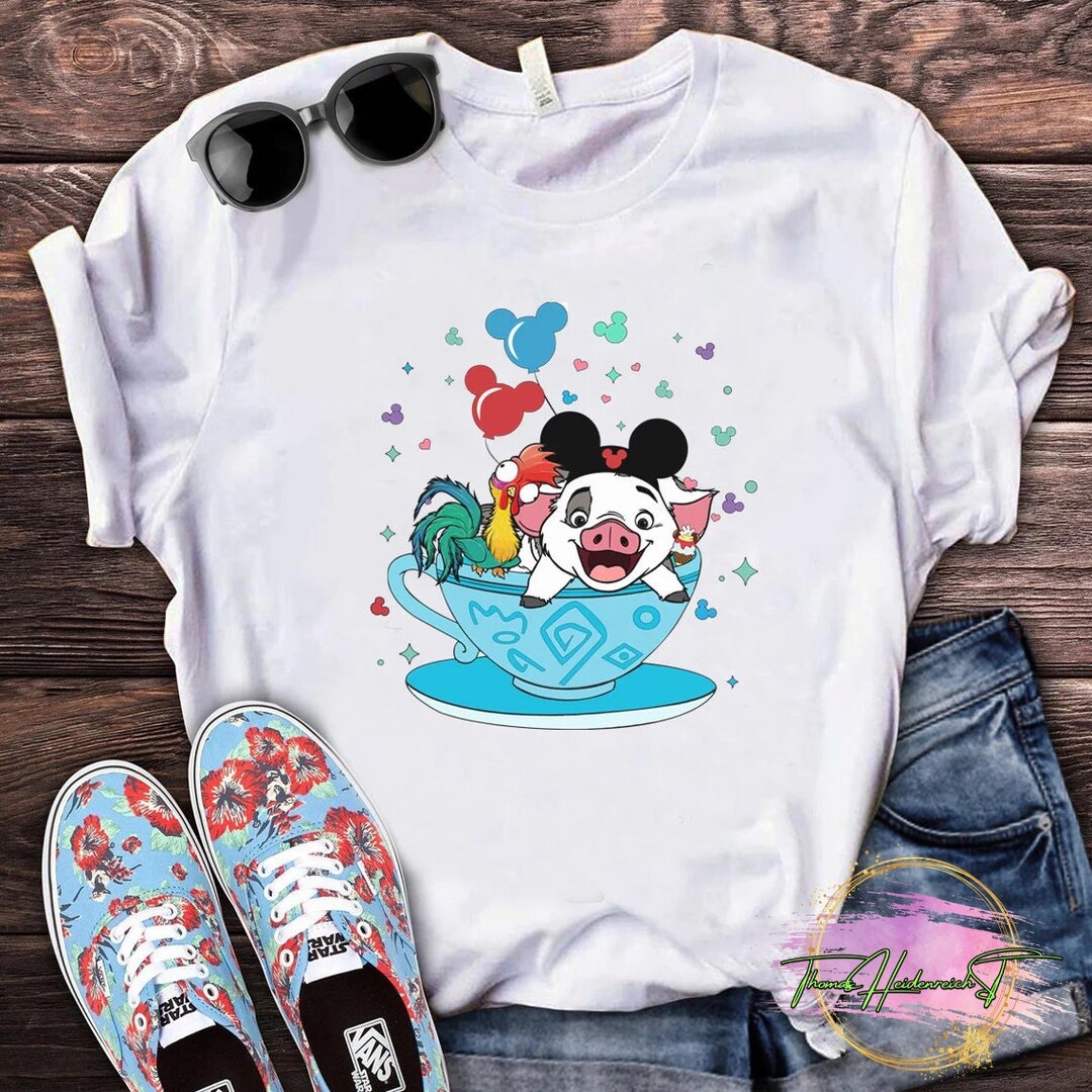 Pua and Hei Hei Shirt Moana Shirt Disney Teacup Shirt Moana Etsy