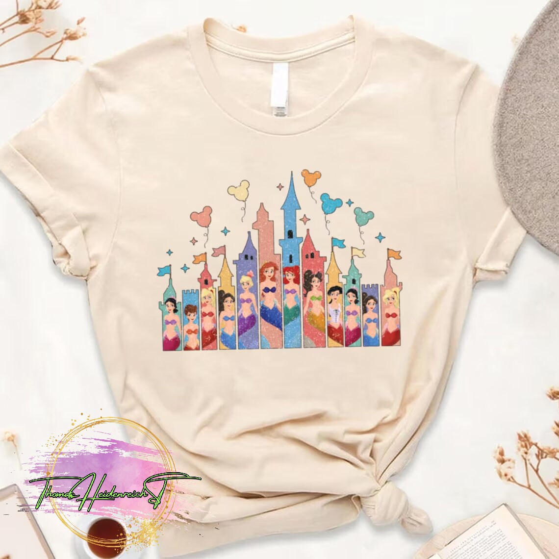 Discover Little Mermaid Shirt, Little Mermaid Castle Shirt, Disney Balloon Shirt