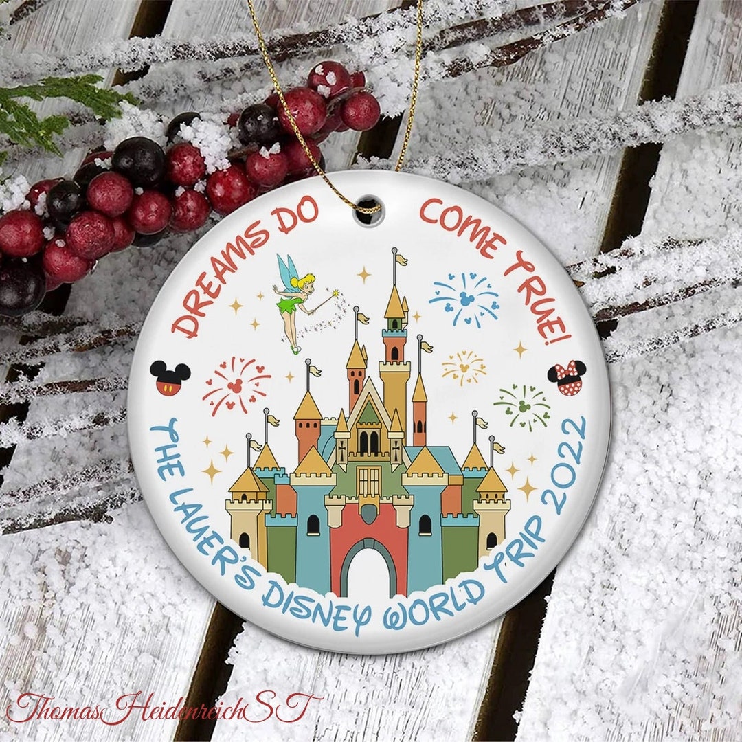 Personalized Disneyland Ornament Disney Keepsake 2022 Disney Etsy