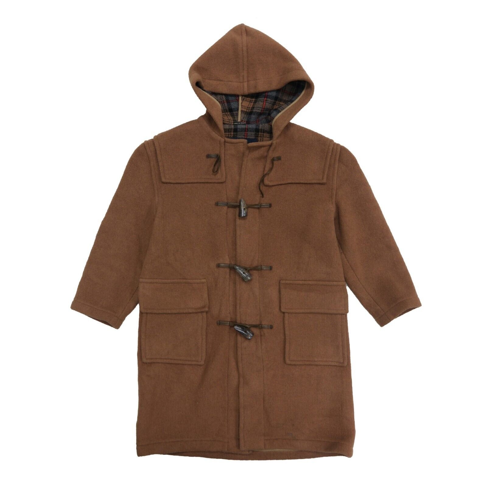 Drake Black Wool Hooded Duffle Coat | The Jacket Maker