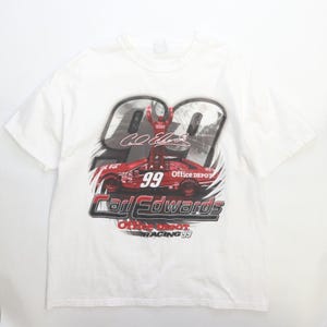 Vintage Carl Edwards Head Over Heels Racing T-Shirt Size XL NASCAR
