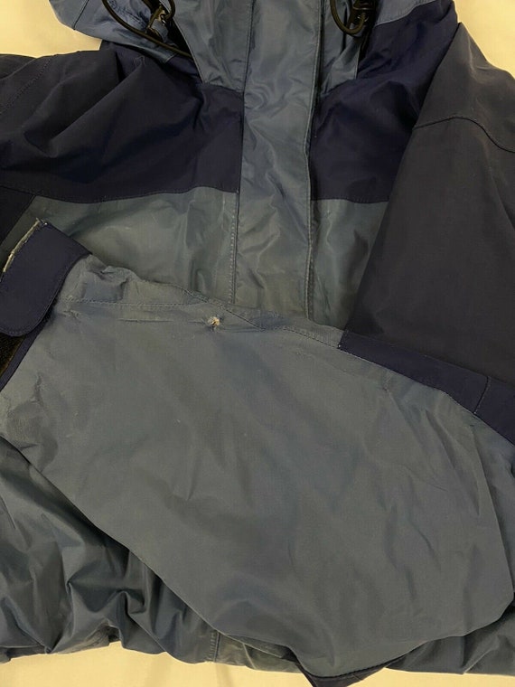Vintage North Face Gore Tex Light Ski Jacket Womens Large Blue Two Tone Hooded