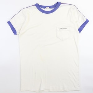 Vintage Adidas Trefoil Pocket T-Shirt Size Large 80s