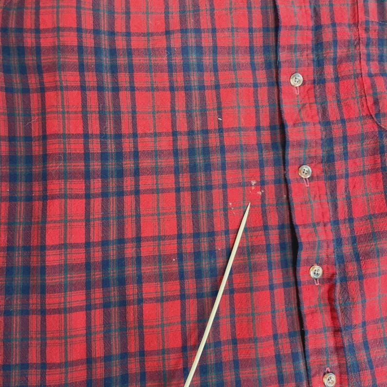Vintage Pendleton Wool Fireside Button Up Shirt Size Large Red Plaid image 4
