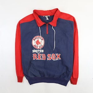 Vintage Boston Red Sox Pullover Windbreaker Light Jacket Size Large 90s MLB