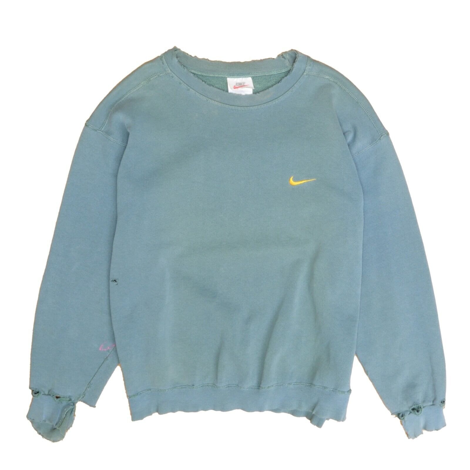 vintage forest green nike crewneck sweatshirt 90's fashion