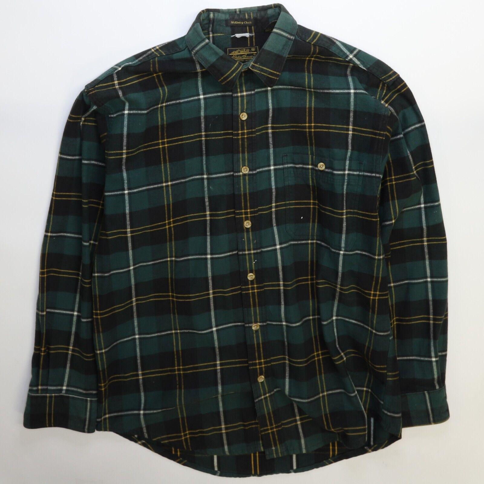 トップス 80s eddie bauer mckinley flannel shirt Vintage 80s EDDIE BAUER McKinley Flannel Shirt M/L Blue