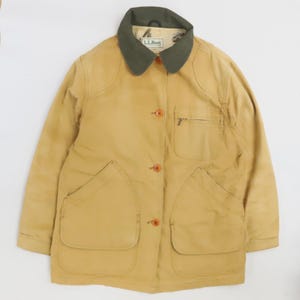 ヴィンテージ L.L.Bean バーンコート 作業着 ジャケット サイズL 魚柄 裏地付き