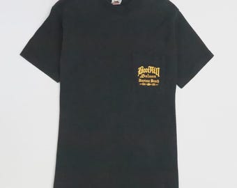 Vintage Boothill Saloon Eagle Thunder Motorcycle Pocket T-Shirt Size Medium