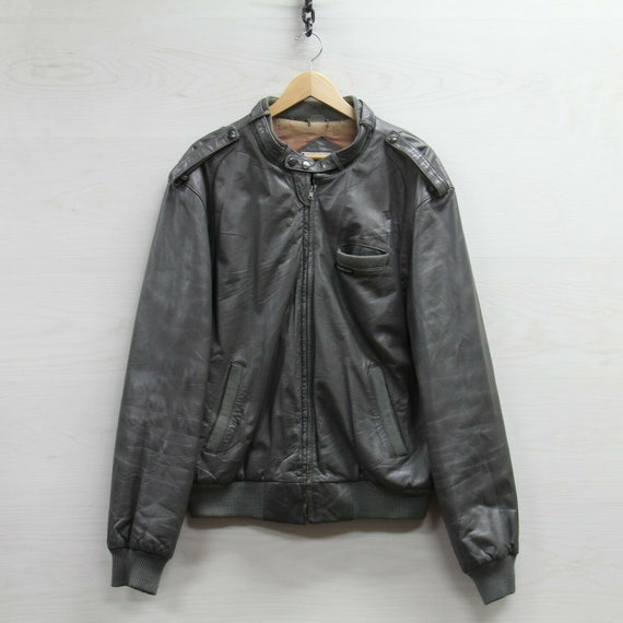 Vintage Europe Craft Members Only Leather Bomber Jacket Size Vintage Europe Craft Members Only Leather Bomber Jacket Size