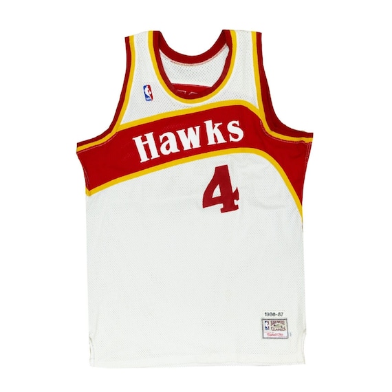 Spud Webb Jersey  Atlanta Hawks 1986-87 Mitchell & Ness Red
