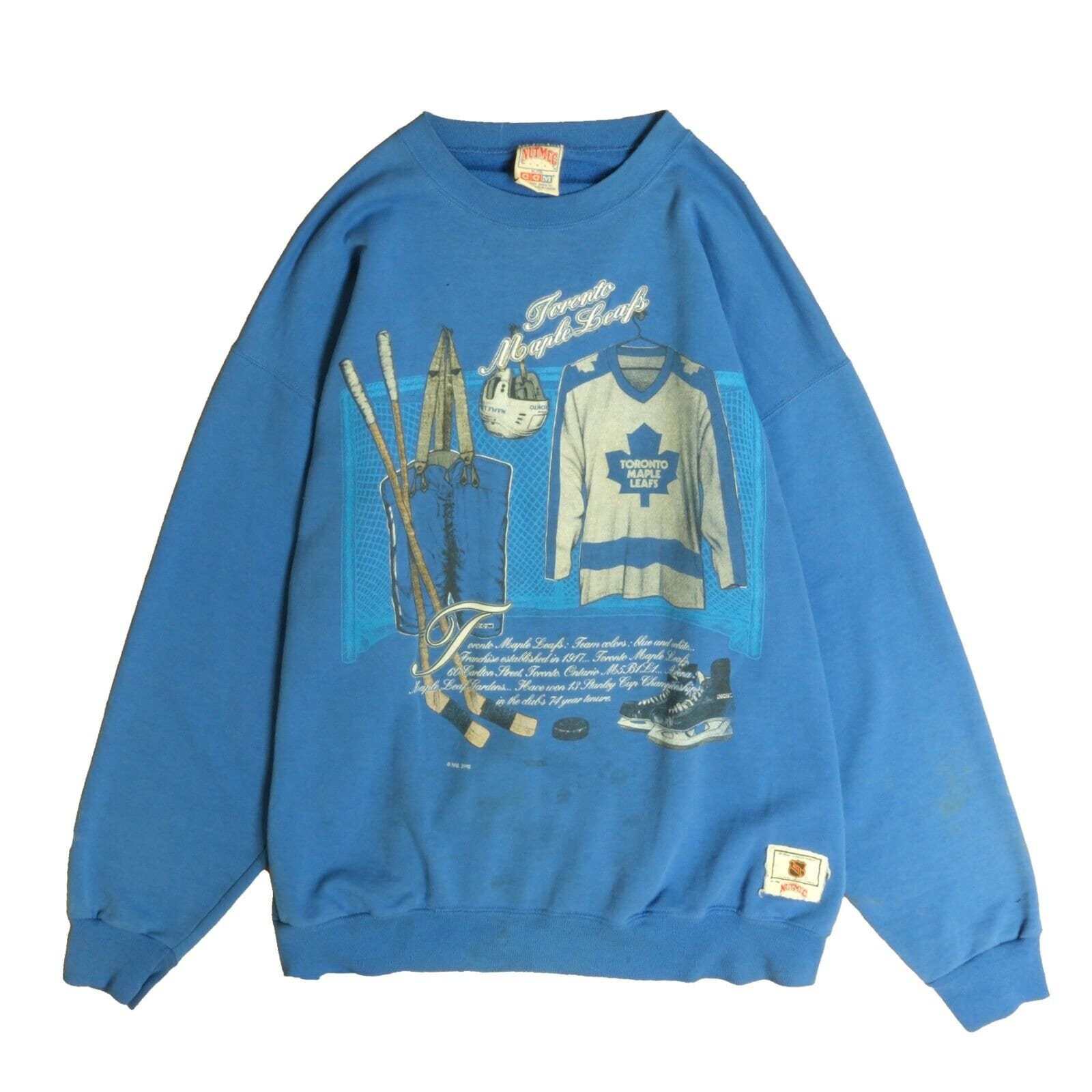 Vintage Toronto Maple Leafs Locker Nutmeg CCM Sweatshirt Crew - Etsy