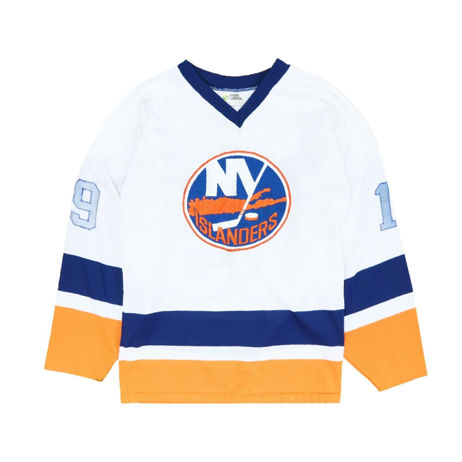 VTG 90s NHL New York ISLANDERS FISHERMAN CCM JERSEY SIZE L