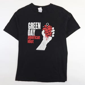 Vintage Green Day American Idiot T-Shirt Size Large Band Tee 2004