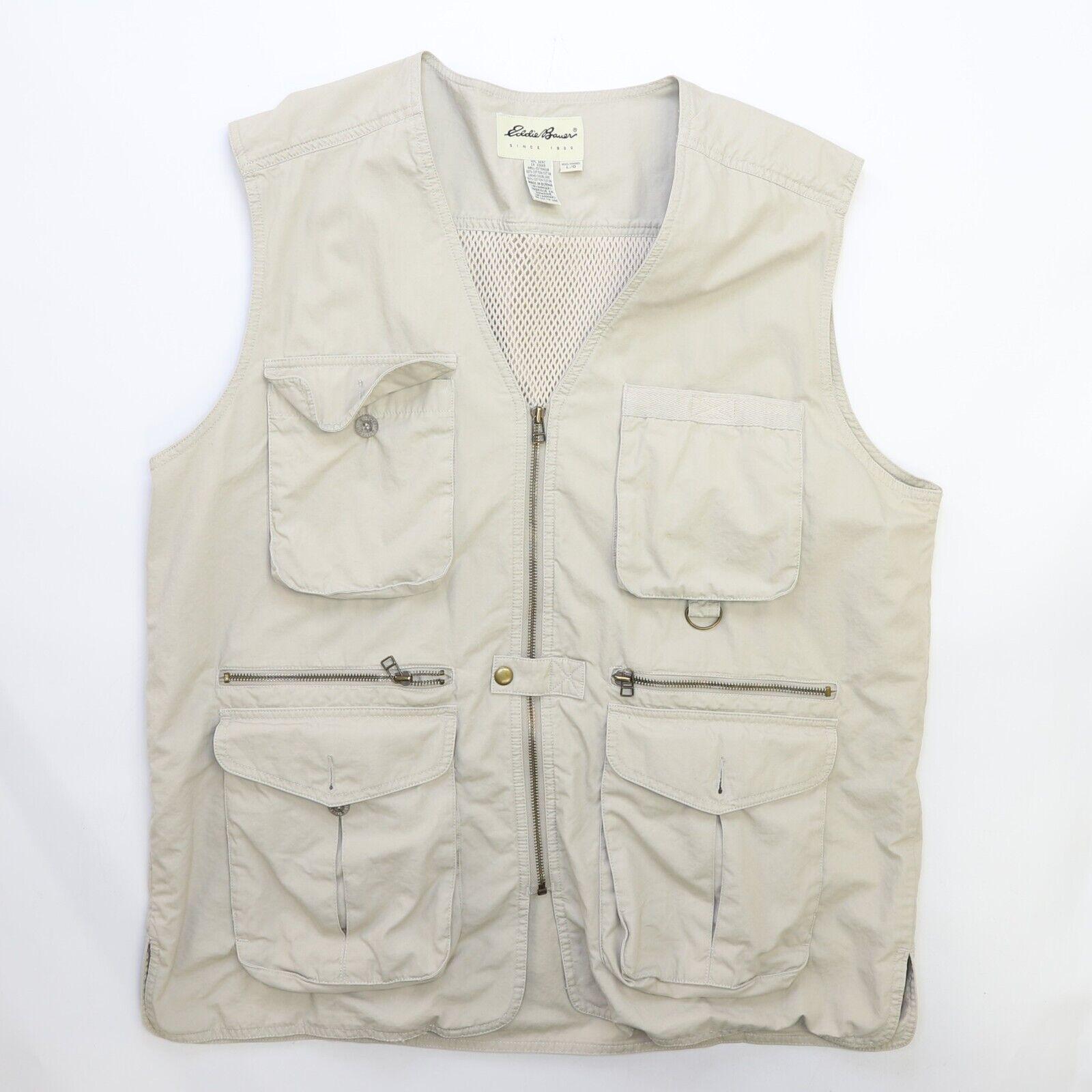 Vintage Eddie Bauer Fishing Vest Jacket Size Large Beige - Etsy