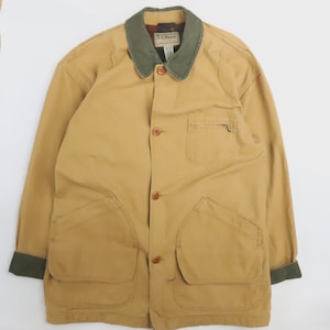 Vintage L.L. Bean Barn Coat Chore Work Jacket Size Large Brown