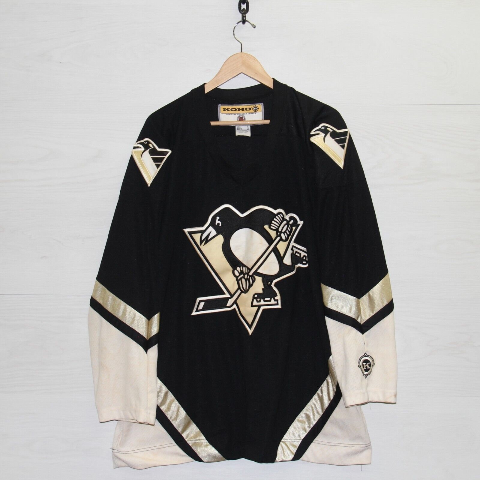 SIDNEY CROSBY Pittsburgh Penguins 1990's CCM Vintage Throwback NHL Hockey  Jersey - Custom Throwback Jerseys