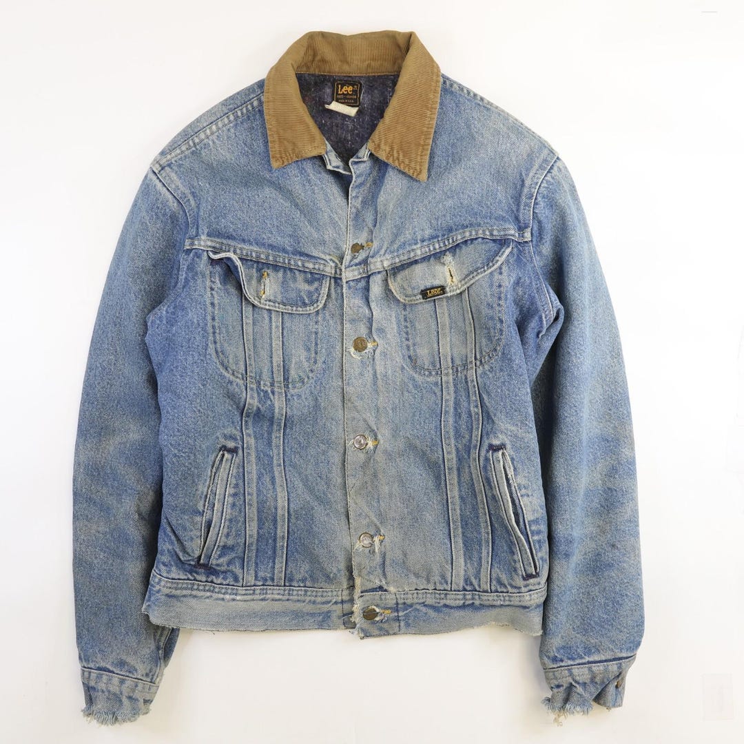 Vintage Lee PATD-153438 Denim Trucker Jacket Size 40L