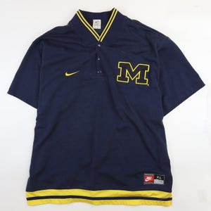 Vintage Michigan Wolverines Warm Up Basketball Shooting Jersey Size XL NCAA