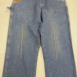 Pantalones vaqueros de trabajo Wrangler Riggs de mezclilla vintage, talla 38 x 34. imagen 8