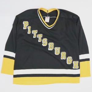 Vintage Pittsburgh Penguins CCM Jersey Size XL Black 90s NHL