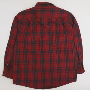 Vintage Pendleton Wool Fireside Button Up Shirt Size Large Red Plaid image 2
