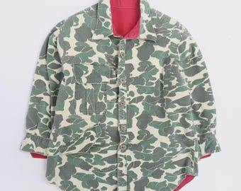 Vintage 70s Game Winner Hunting Duck Camo Jacket Medium 1980s Us
