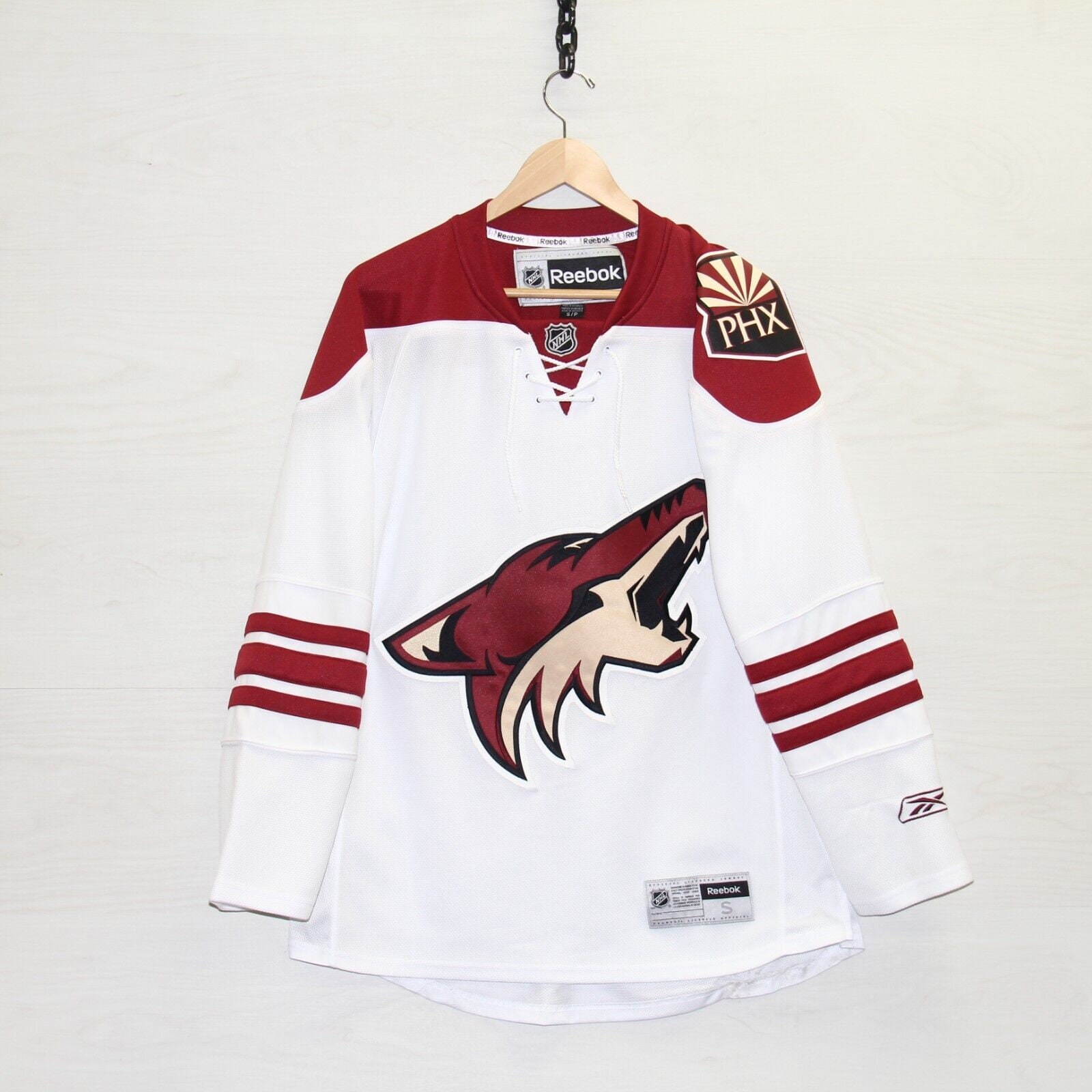 Arizona Coyotes Black NHL Reebok Hockey Jersey SM S mens