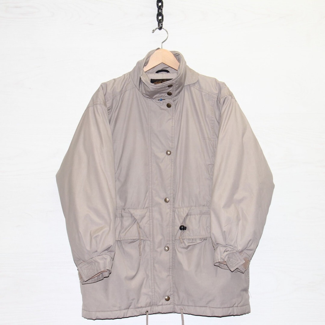 90'S Eddie Bauer padded hunting jacket, men's size L cotton dark green Vintage Second Hand