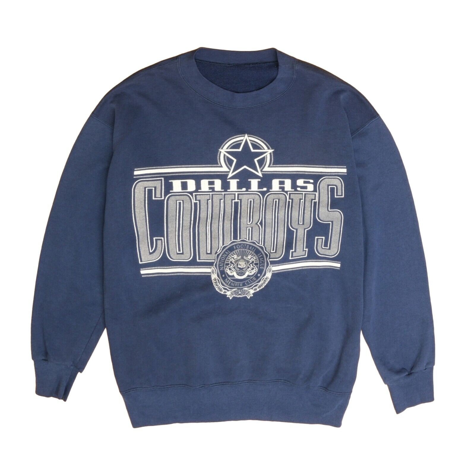 Vintage Dallas Cowboys Sweatshirt Crewneck Size Medium Blue NFL 