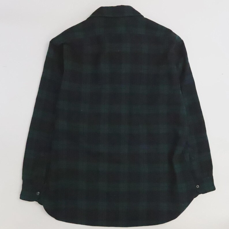 Vintage Pendleton Wool Lodge Button Up Shirt Size XL Green Plaid image 2