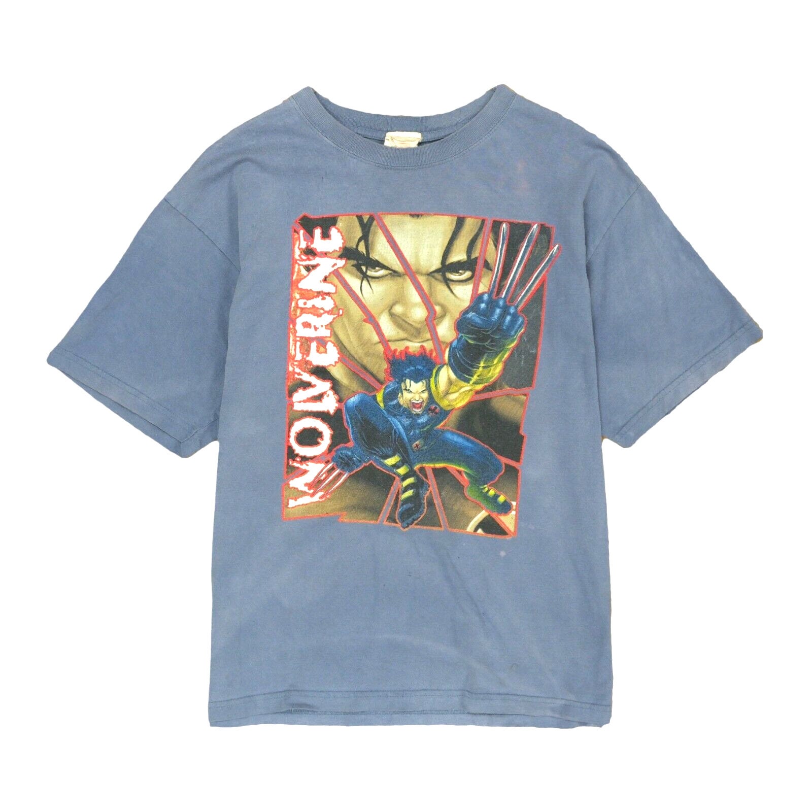 Vintage Wolverine X-men Novel Teez T-shirt Size Medium Blue