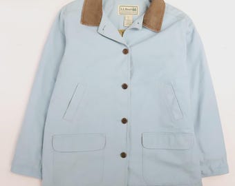 Chaqueta de trabajo vintage L.L. Bean Barn Coat para mujer, talla XL, color azul.