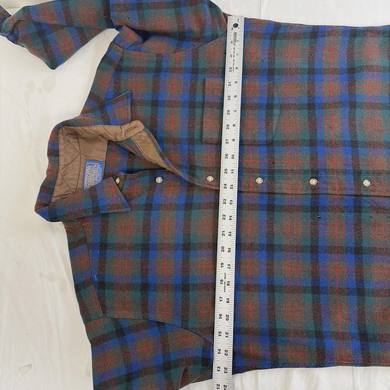1970er Vintage Pendleton Cotton Bluse kariert Bild 4