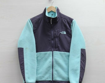 The North Face Denali Fleece Jacket Womens Size Medium Blue Teal \u0026 Gray